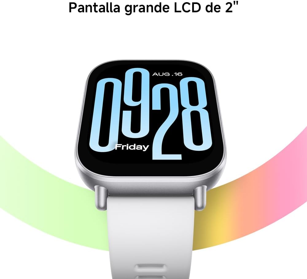XIAOMI Redmi Watch 5 Active, Llamadas Bluetooth, Pantalla LCD de 2 Pulgadas, Monitor de frecuencia cardíaca, 140 Modos Deportivos, hasta 18 días de autonomía, Plata