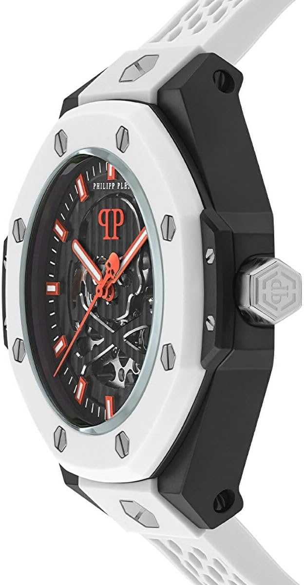 Philipp Plein Reloj Hombre Analogico Automatico con Correa de Silicona