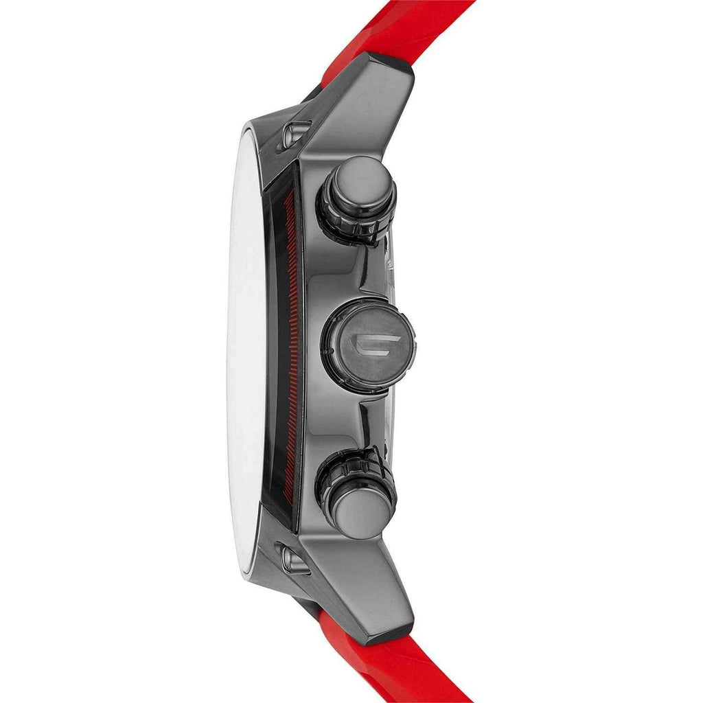 Diesel Overflow Reloj para Hombre, Movimiento Cronógrafo con Correa de Silicona, Acero Inoxidable o Piel