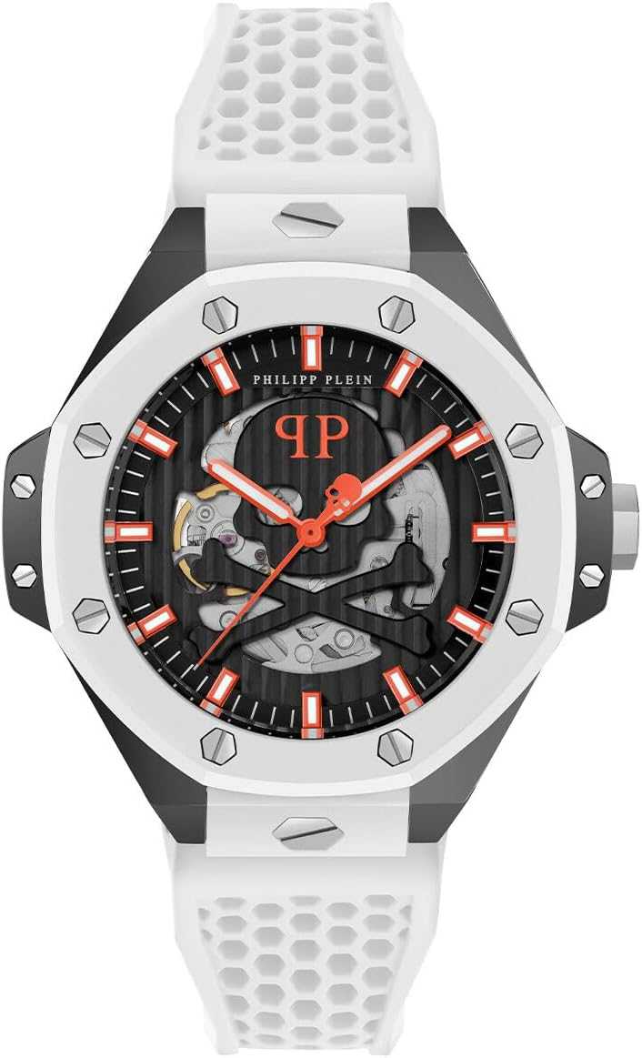 Philipp Plein Reloj Hombre Analogico Automatico con Correa de Silicona