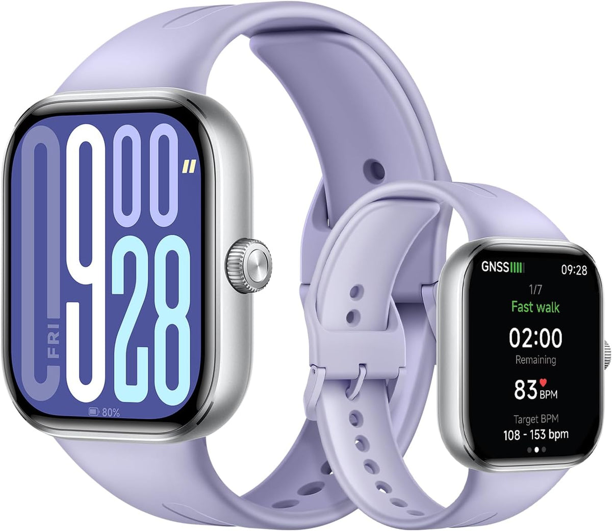 XIAOMI Redmi Watch 5 Active, Llamadas Bluetooth, Pantalla LCD de 2 Pulgadas, Monitor de frecuencia cardíaca, 140 Modos Deportivos, hasta 18 días de autonomía, Plata