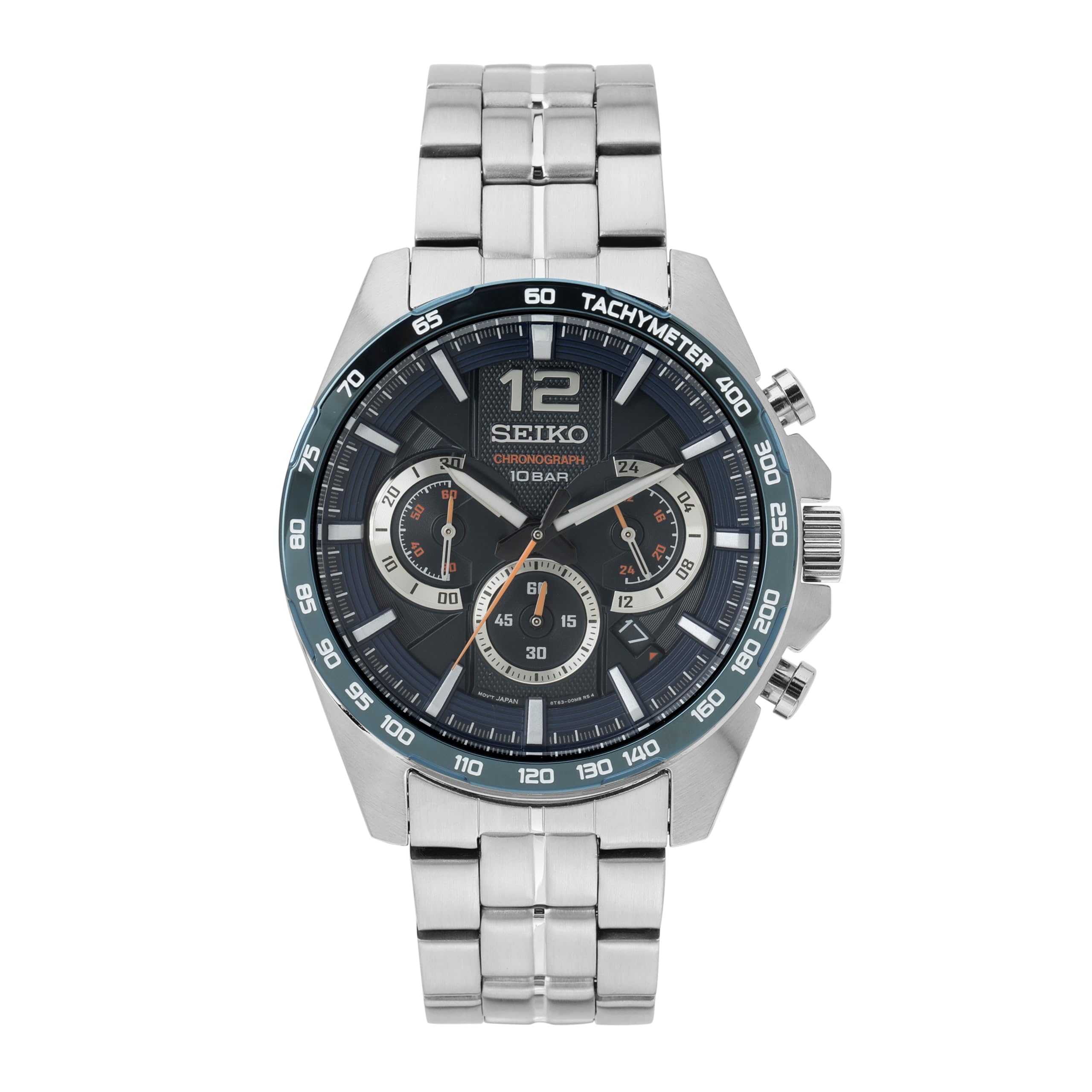 Seiko Reloj Analógico para Hombre de Cuarzo con Correa