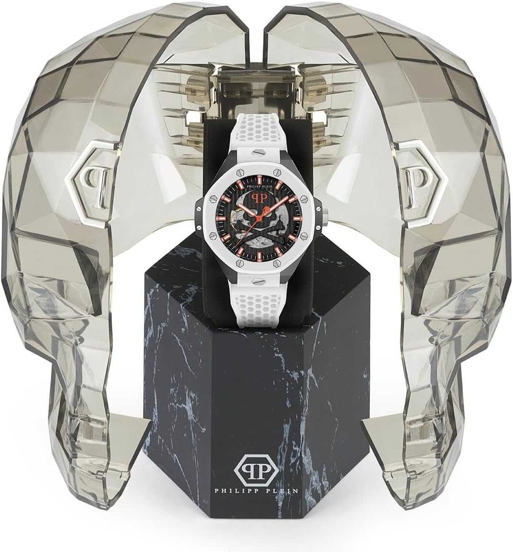 Philipp Plein Reloj Hombre Analogico Automatico con Correa de Silicona