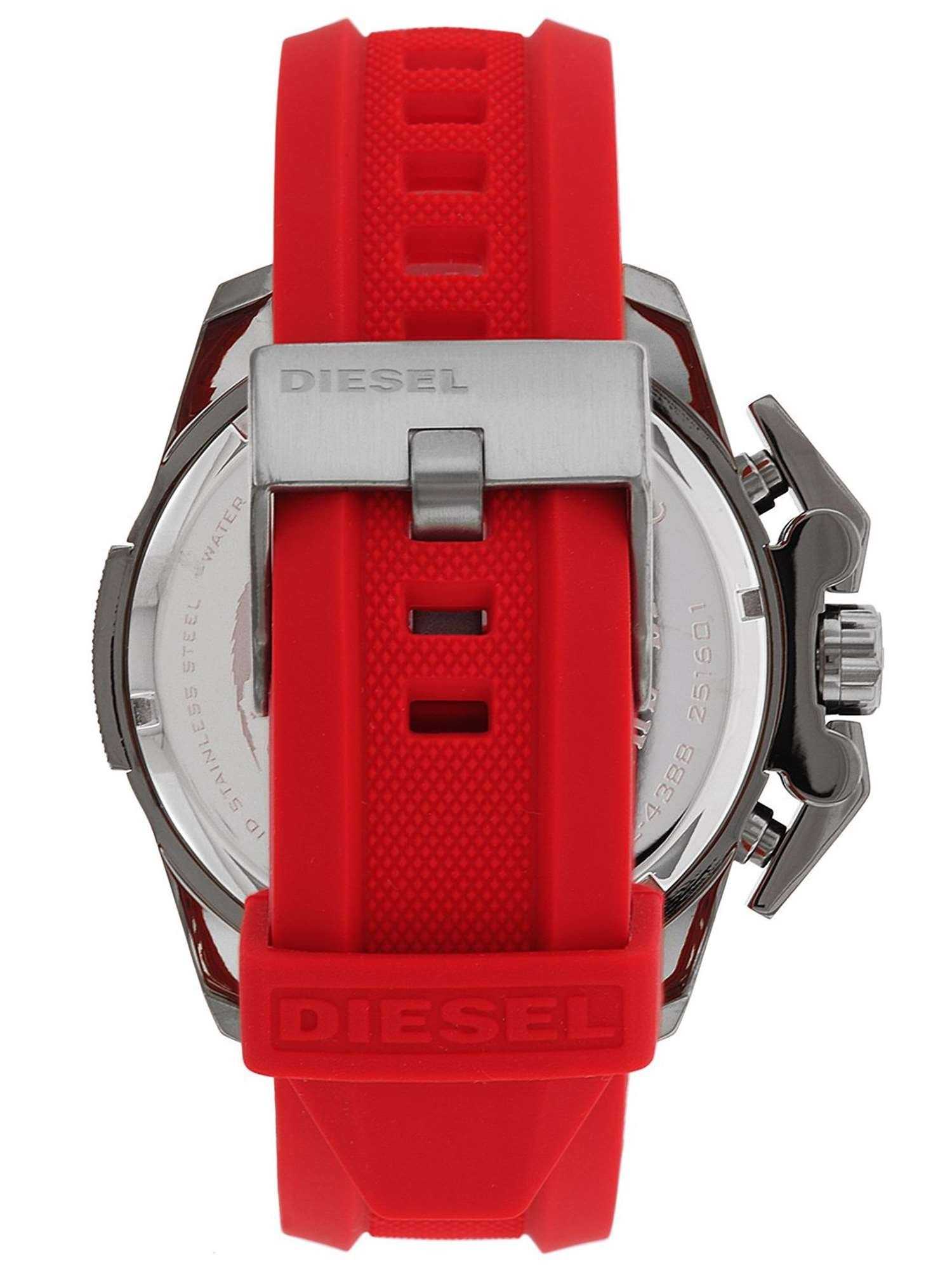 Diesel Overflow Reloj para Hombre, Movimiento Cronógrafo con Correa de Silicona, Acero Inoxidable o Piel