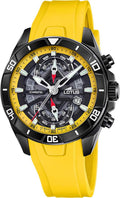 LOTUS Reloj Hombre Analógico de Caucho Amarillo