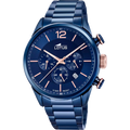 RELOJ  LOTUS CHRONO CON ESFERA AZUL MECANICA ROSA DE HOMBRE