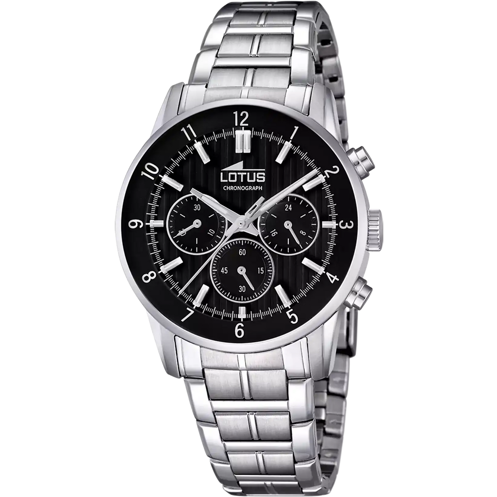 Reloj Lotus Negro con brazalete de Acero