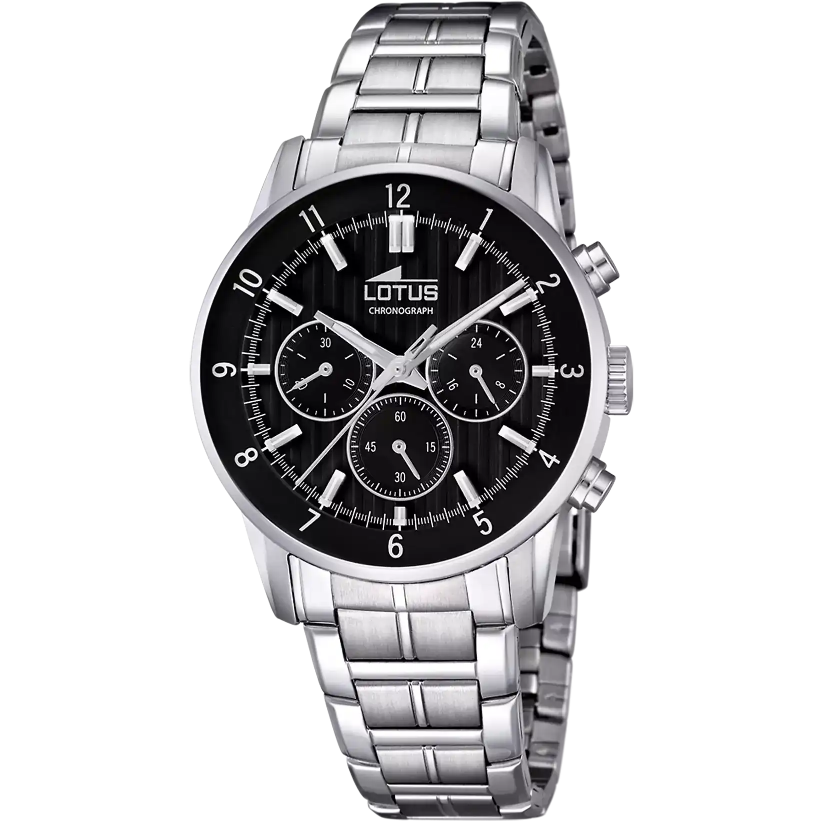 Reloj Lotus Negro con brazalete de Acero