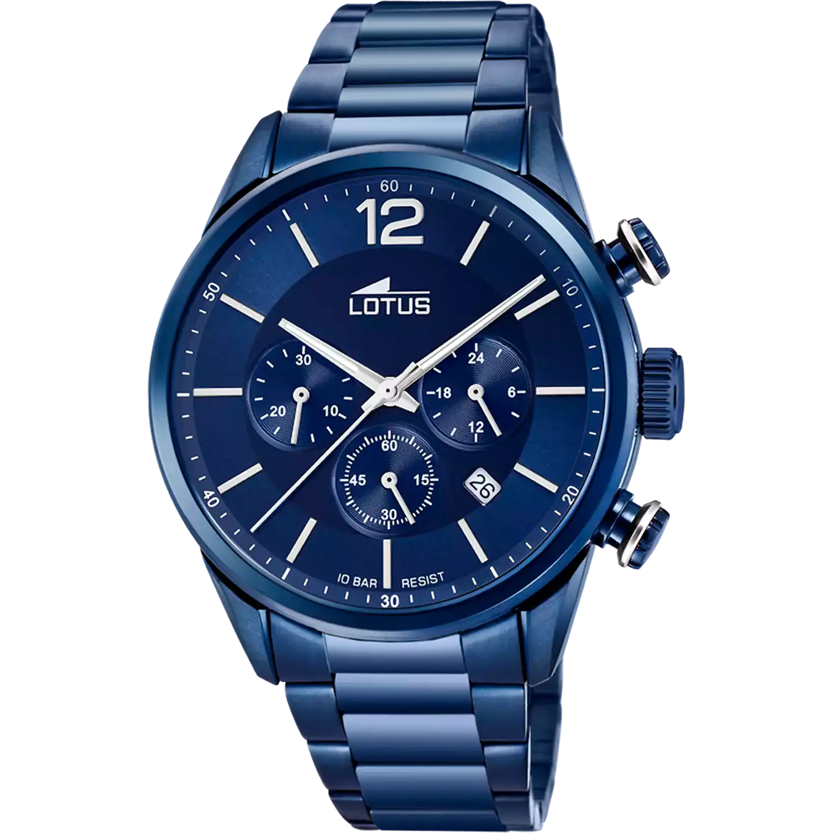 RELOJ  LOTUS CHRONO CON ESFERA AZUL DE HOMBRE
