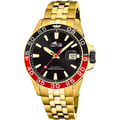 Reloj Lotus negro brazalete de acero inoxidable, hombre
